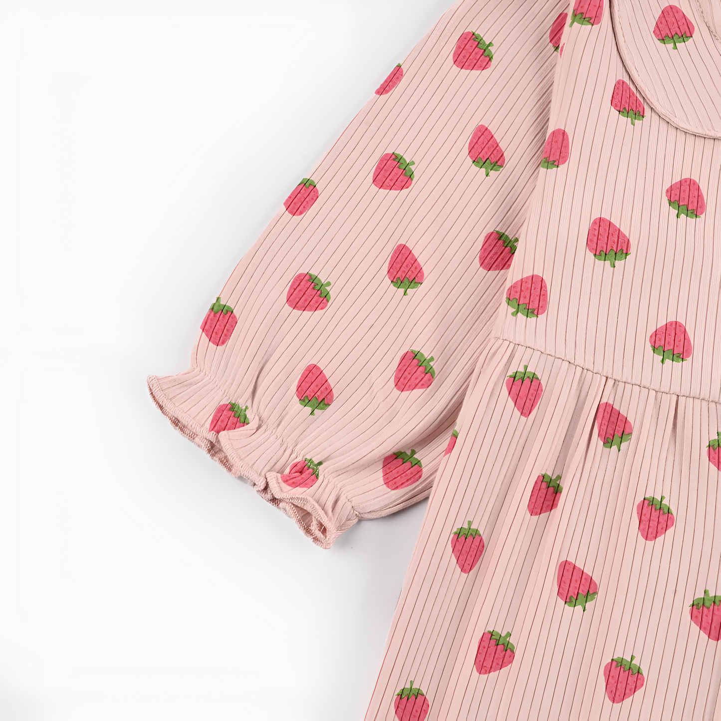 The White Hike Cozy Pink Strawberry Romper - The White Hike