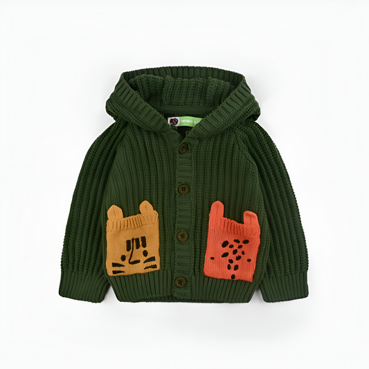 The White Hike Baby Boys 2 Pockets Cotton Sweater - The White Hike