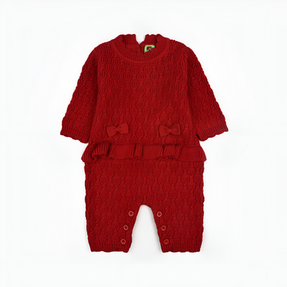 The White Hike Cozy Brick Red Romper - The White Hike