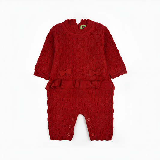 The White Hike Cozy Brick Red Romper - The White Hike