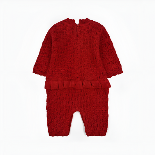 The White Hike Cozy Brick Red Romper - The White Hike