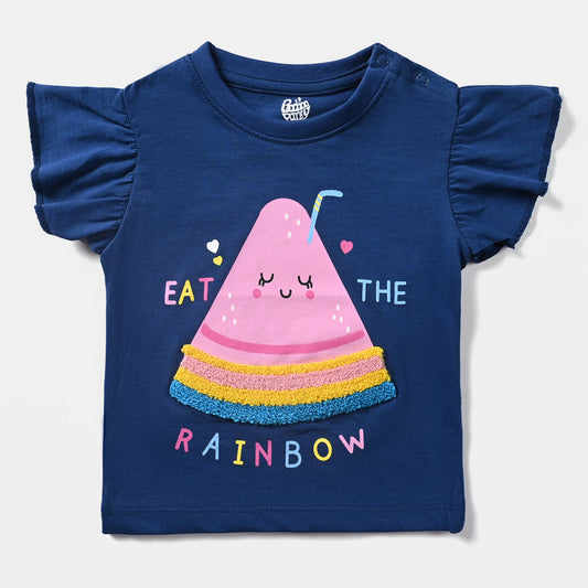 The White Hike Girls Cotton Rainbow T-Shirt